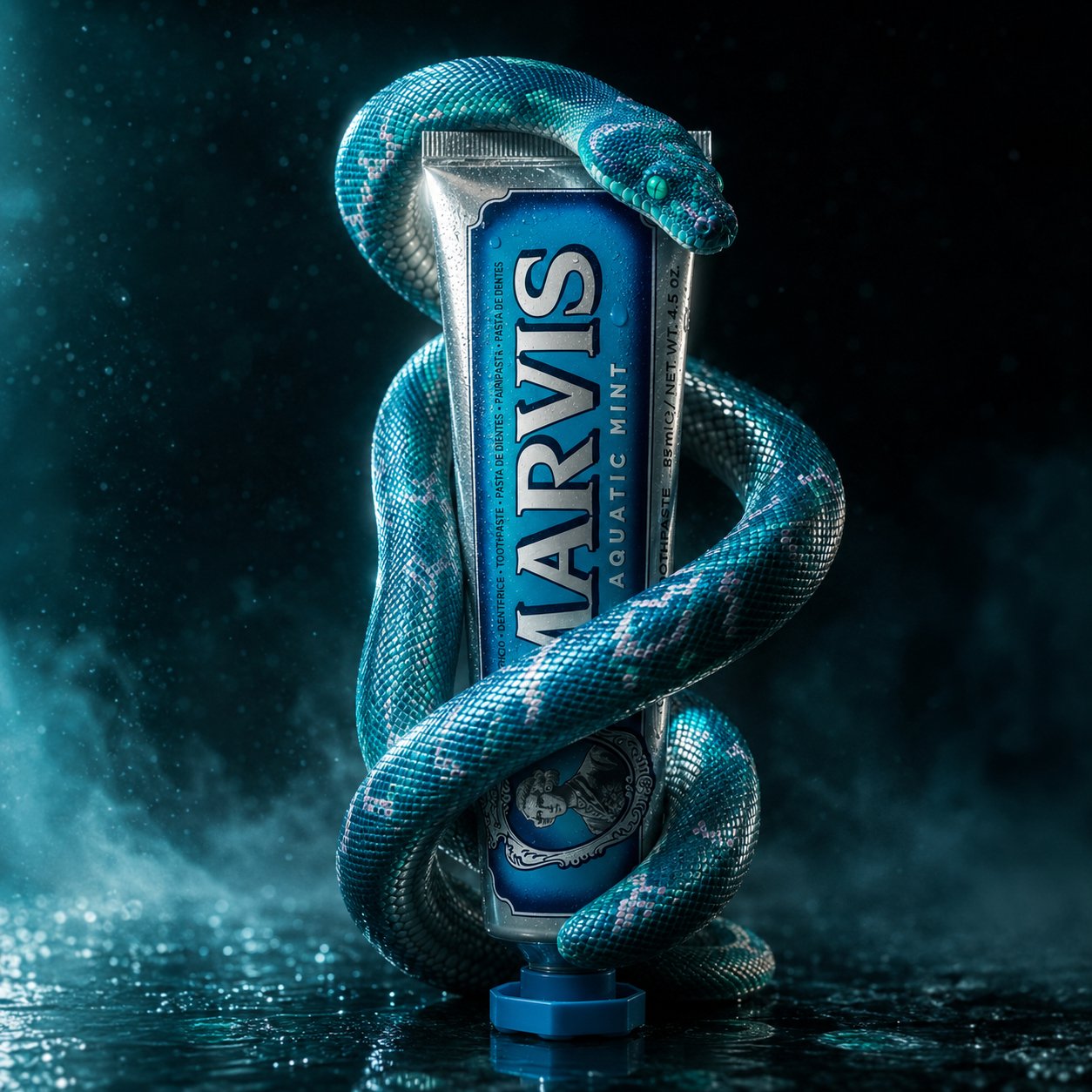 Marvis — premium key visual AI pasty do zębów